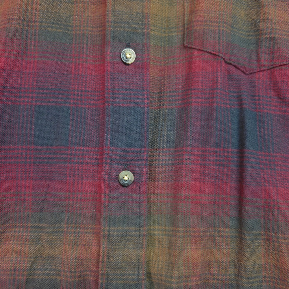 Pendleton Mason Flannel Shirt Mens Size M Red Brown Plaid Button Down - Picture 3 of 9